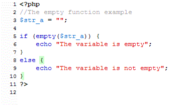 examples function empty code demo