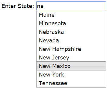 jquery autocomplete States