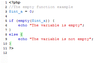 PHP empty integer