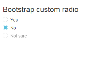 Bootstrap radio custom