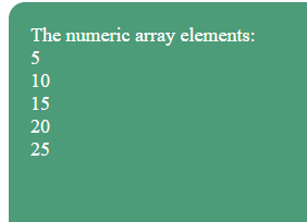 JavaScript array numeric