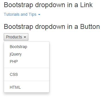 Bootstrap dropdown button link