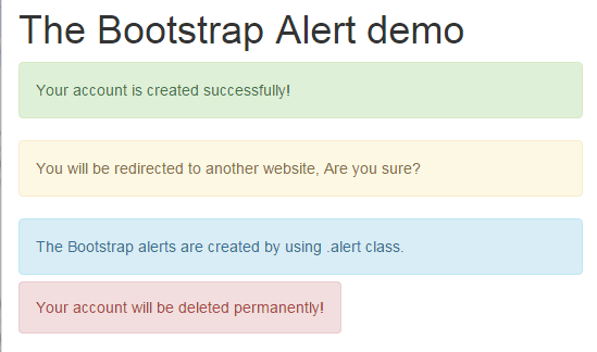 Bootstrap Alert With 5 Online Demos