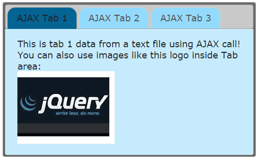 jQuery ajax tabs