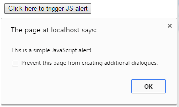 JavaScript alert simple