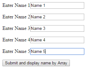 PHP array HTML form