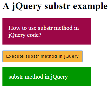 jQuery substr
