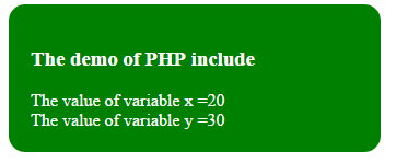 PHP include