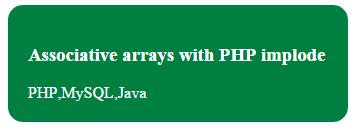 PHP implode associative array