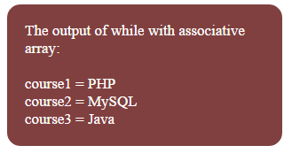 PHP while associative array