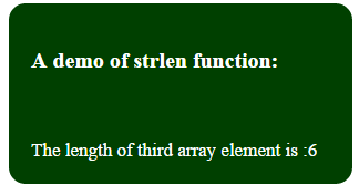 PHP strlen array element