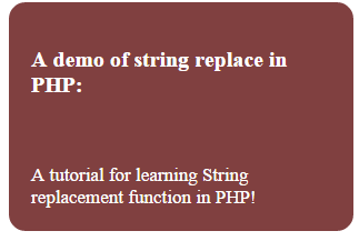 PHP replace