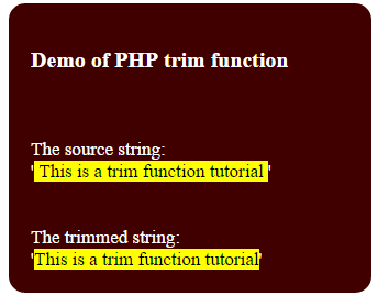 PHP trim tabs