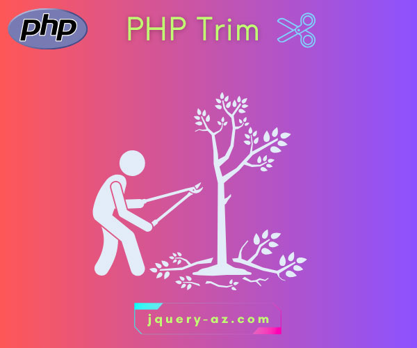 Illustration of scissors trimming a string: Understanding PHP Trim Function