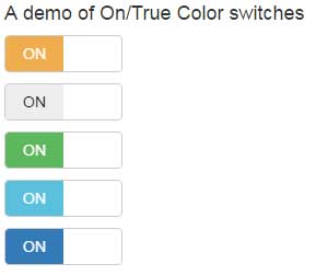 Bootstrap checkbox switch colors