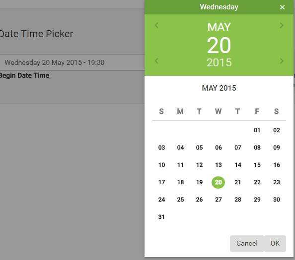 Bootstrap material date time picker