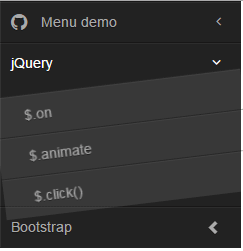 Bootstrap jQuery Menu animate