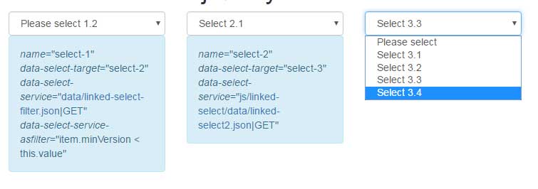 jQuery linked select