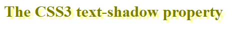 CSS text shadow