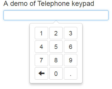 Bootstrap telephone keypad