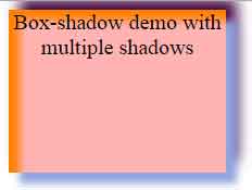 CSS box shadow multiple shadows