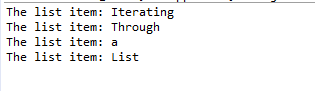 list iterator