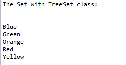 set treeset