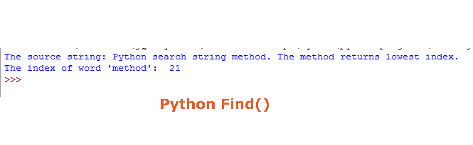 Python string find