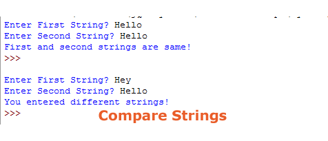 python compare strings
