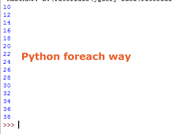 Python foreach