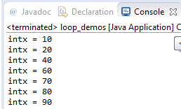contnue for loop