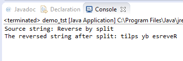 Java reverse string split