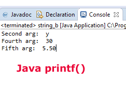 Java printf