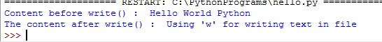 Python write