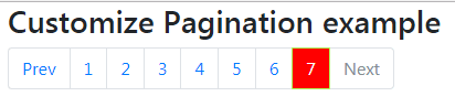 Bootstrap 4 pagination customize