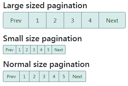 pagination sizes