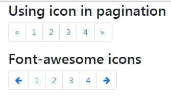 pagination icons