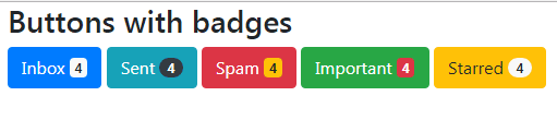 Bootstrap 4 badge buttons