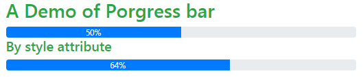 Bootstrap progress bar simple