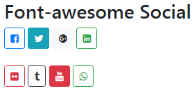 Bootstrap font awesome social