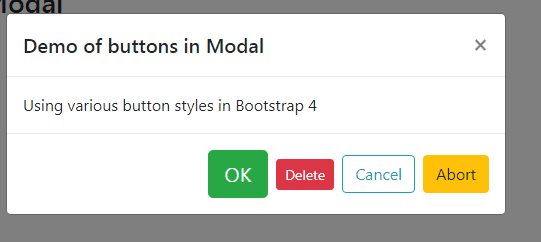 Bootstrap 4 button modal