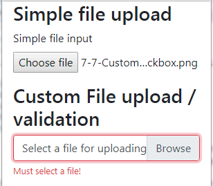 Custom file upload