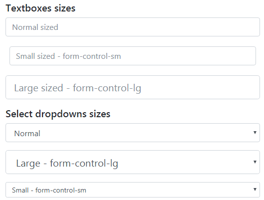 Bootstrap 4 form size