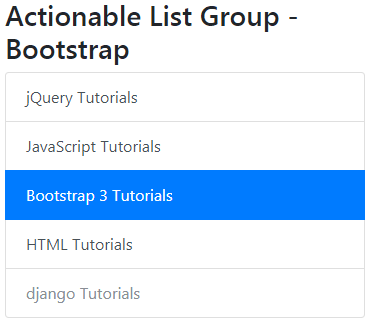 Bootstrap 4 list