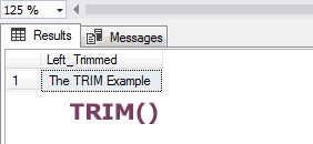 SQL TRIM