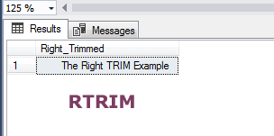 SQL RTRIM