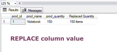 SQL REPLACE column