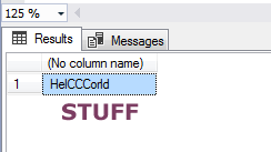 SQL REPLACE STUFF