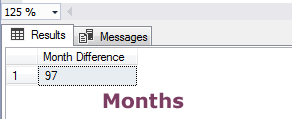 SQL DATEDIFF Months