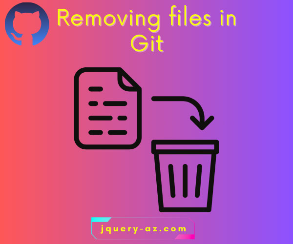 An symbolic image depicting the removal of files in Git
